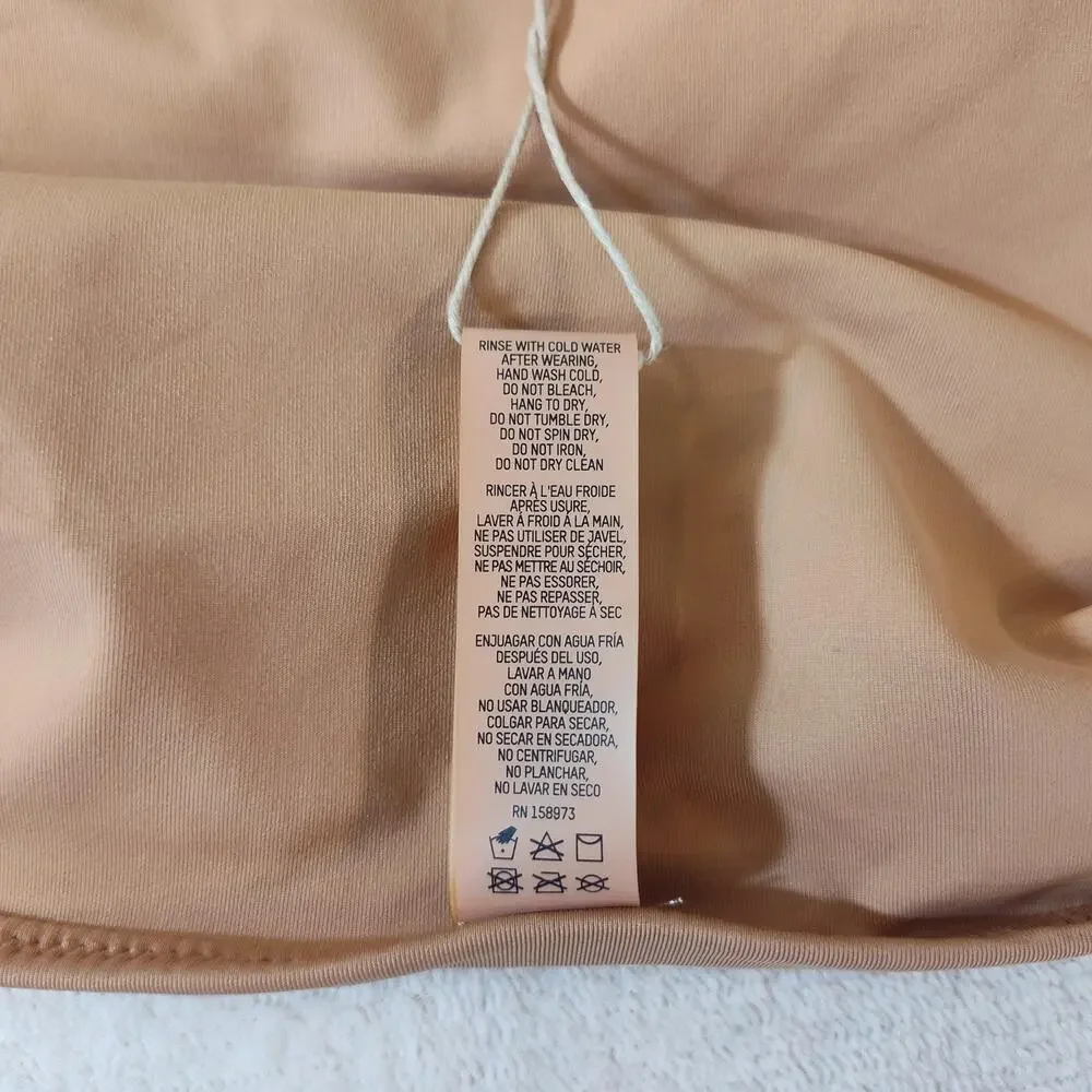 Skims Recycled Swim Mid Waist Bottom Womens 4X Ochre High Rise Bikini Briefs